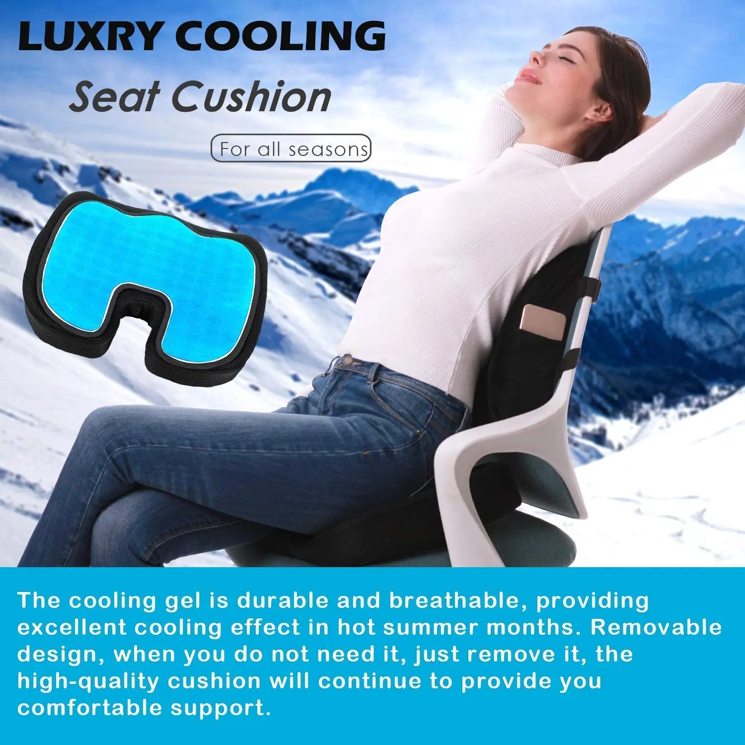 U-shape Seat Cushion Gel New Travel Breathable Seat Cushion Coccyx Orthopedic Memory Foam U Seat Massage Chair Cushion Pad