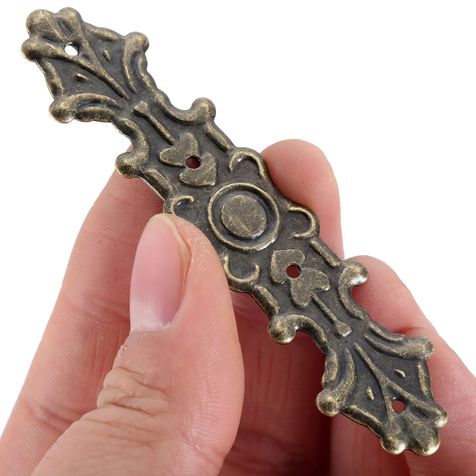Antique Bronze Iron Corners w/screw 10Pcs Decor Wood Jewelry Box Desk Guard Wine Case Embellishments Album Scrapbook 79*20mm angled furniture hardware furniture hardware furniture corner protector angle bracket decorative corner cover