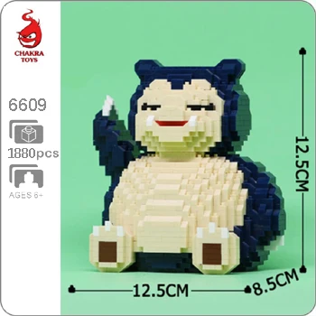 Карманный Монстр Чаризард Blastoise Venusaur Gyarados Snorlax Arcanine Ash животное Алмаз Мини Строительные маленькие блоки игрушка без коробки - Цвет: Snorlax