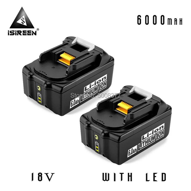 2 Pieces 6000 мА/ч, литий-ионный аккумулятор Батарея пакет BL1860 Замена для Makita 18V BL1830 BL1840 BL1850 Мощность инструмент Перезаряжаемые Батарея LXT400 - Цвет: 2 Pieces