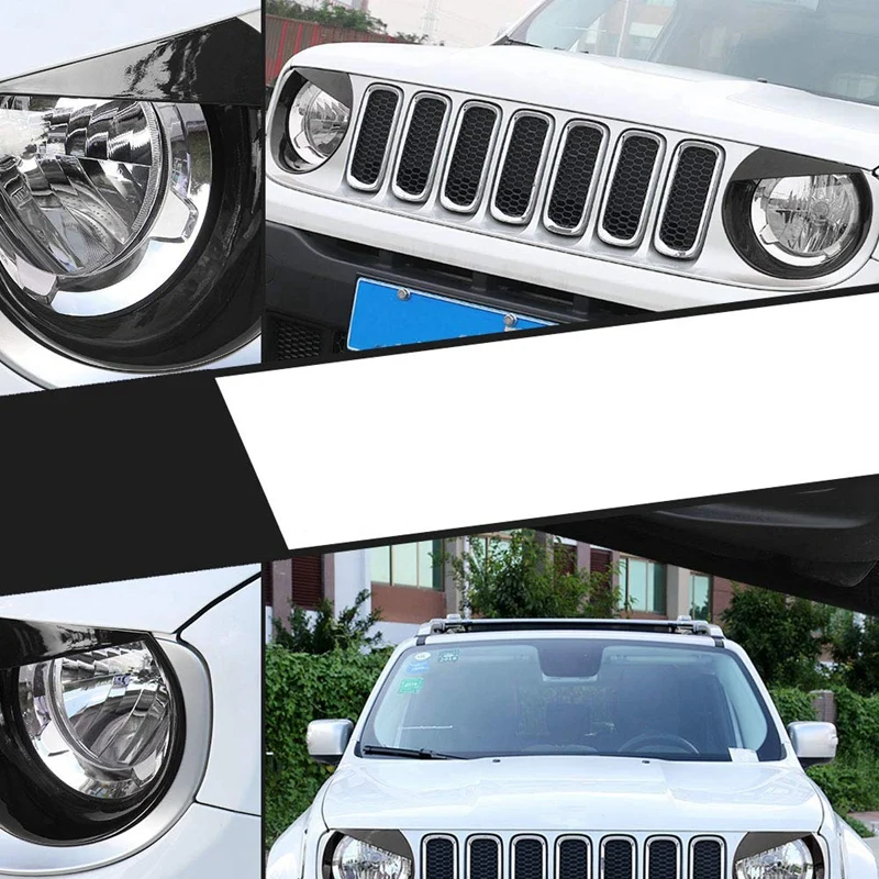 Передний светильник головной светильник Angry Bird style Bezels Накладка для Jeep Renegade(упаковка из 2 шт