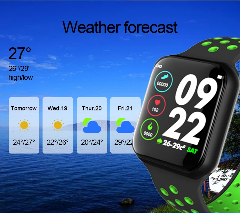 F9 Смарт-часы для мужчин и женщин фитнес-трекер пульсометр умный Браслет кровяное давление шагомер Android IOS PK s226