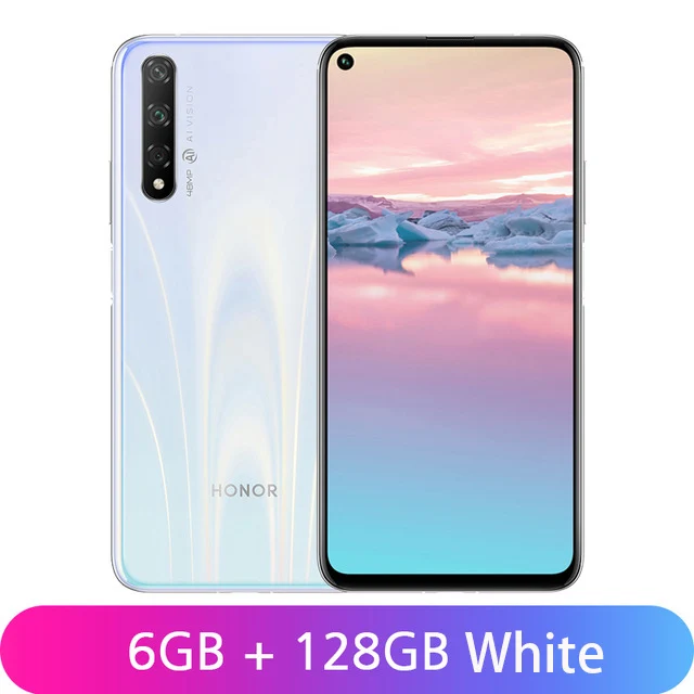 Honor 20S 6GB 128GB 48MP камера заднего вида Kirin 810 Восьмиядерный Google play 6,2" 2340 × 1080 FHD+ 3750mAh смартфон - Цвет: 6GB 128GB White