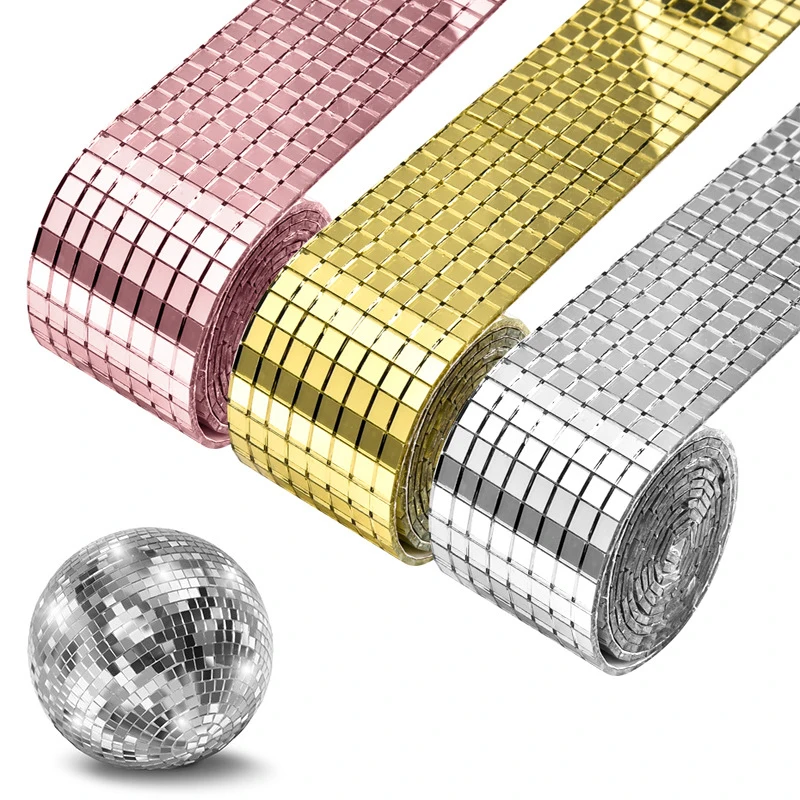 Self-Adhesive Glass Craft Mini Square Mirrors Mosaic Tiles For DIY Hand Crafts Home Decoration Christmas Party | Дом и сад