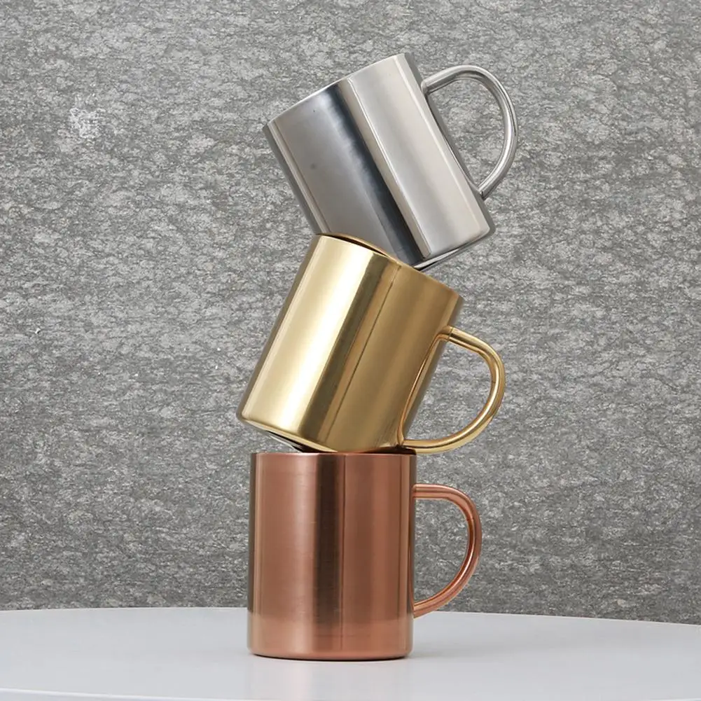 

430ml Stainless Steel Thicken Smooth Water Cup Milk Coffee Tea Mug with Handle