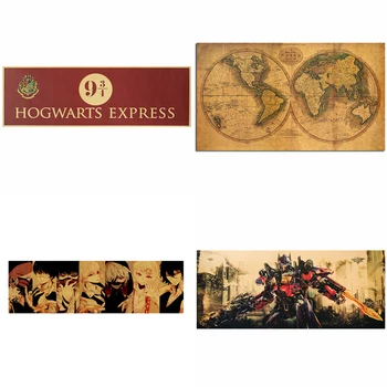 

AIMEER Retro classic movie wall stickers nine and three quarters Optimus Prime map Ghoul anime kraft poster wall stick