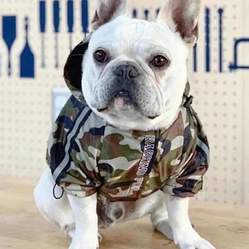 

Brand New Pet Raincoat Waterproof Small Dog Clothes Outdoor Coat Rain Jacket For Dogs Cats Yellow and camouflage
