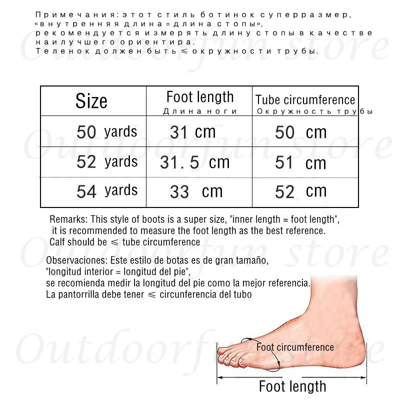 Oversized Waterproof boots 50 52 54 Large size Garden Water Rain shoes Outdoor work Fishing Anti slip Labor Car wash Rubber Tube