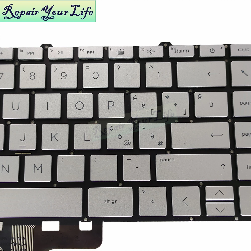 Teclado Retroiluminado para hp Pavilion us it Espanhol X360 14-dy 14-dv 14m-dy Dy0000 Dy1000 Layout Italiano Prata L85716 L96519 061 Novo - Imagem 2