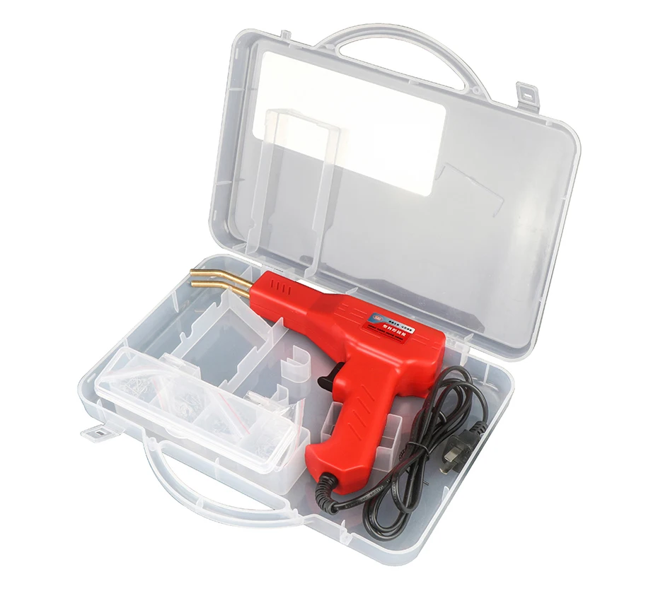 Plastic Welding Gun Heating Fuser Welder Machine Welding Nail Repair 4 Types Welding Wire Tool Car Bumper Repairing Hot Stapler