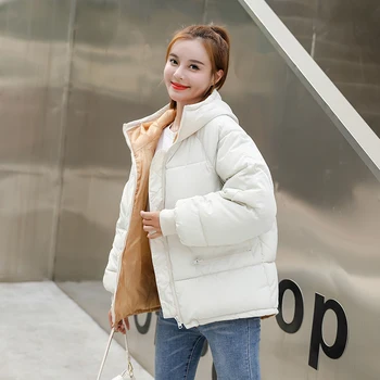 

Parka Women 2020 New Winter Down jacket Women Coat Long Hooded Outwear Female Parka Thick Cotton Padded Female Basic Coats GZ20