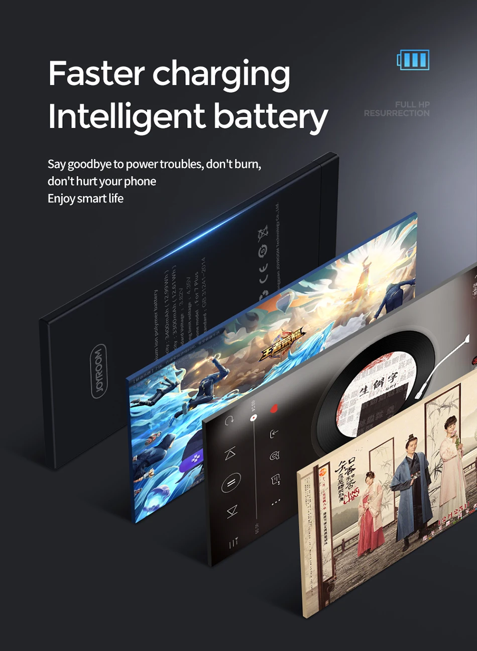 Joyroom аккумулятор для iPhone 4, 4S, 5, 5S, 5c, 5se, 6, 6s, 7, 8 Plus, сменный аккумулятор, аккумулятор для телефона, аккумулятор для iPhone 7 Plus