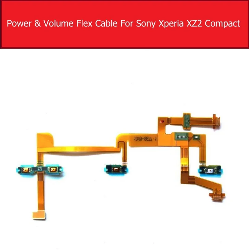Кнопка громкости питания гибкий кабель для sony Xperia XZ2 Compact/XZ2 Mini регулятор громкости мощности боковой ключ гибкий шнур, запчасти