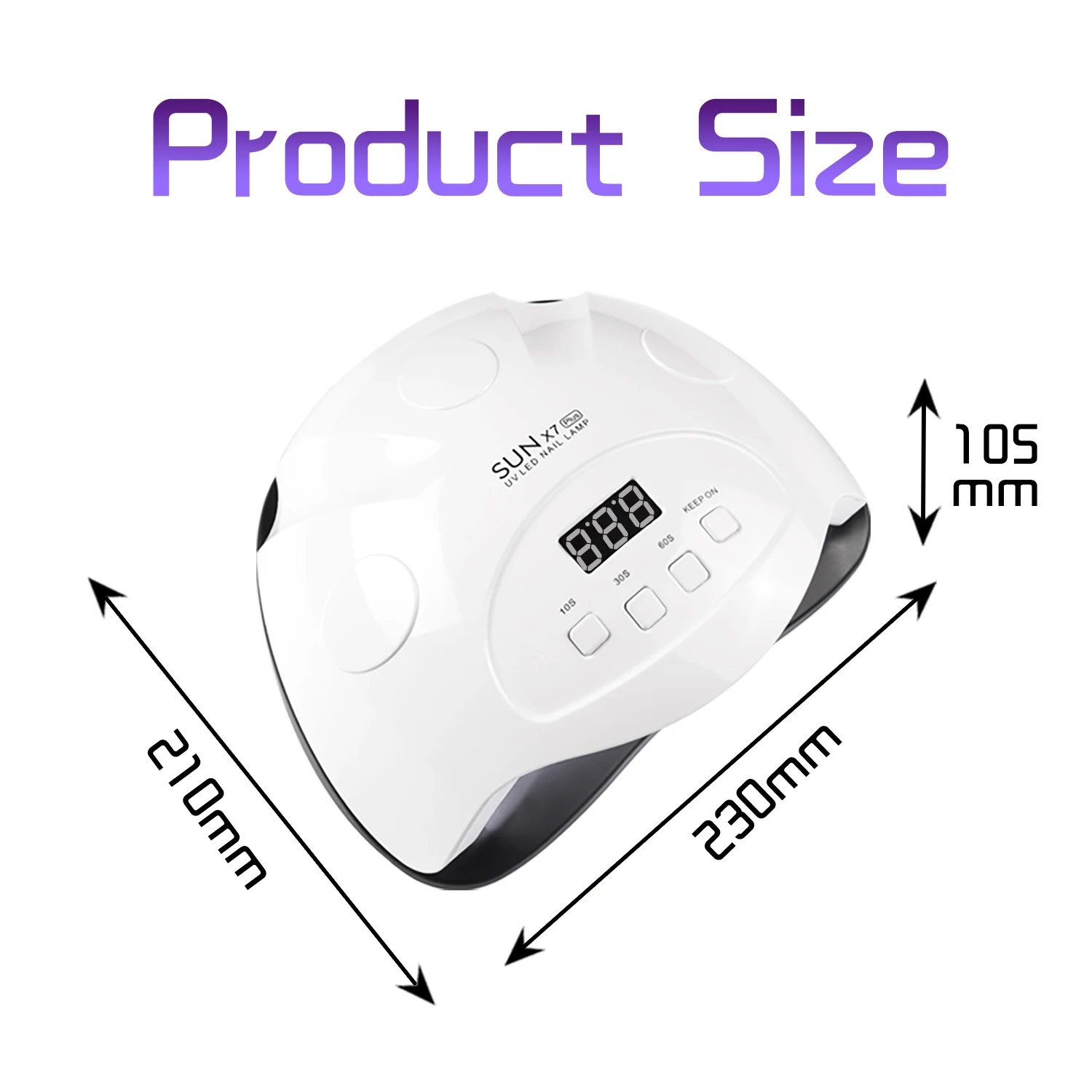 Защита от солнца X7 Plus 90 Вт Светодиодный УФ лампа для ногтей Сушилка 36