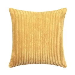 Classic Striped Corduroy Cushion Cover - Solid Color Pillowcase - 50X70CM (Rattan)
