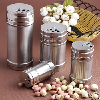 

Stainless steel seasoning box seasoning pot toothpick tube powder bucket pepper pepper pot pepper bottle restaurant supplies