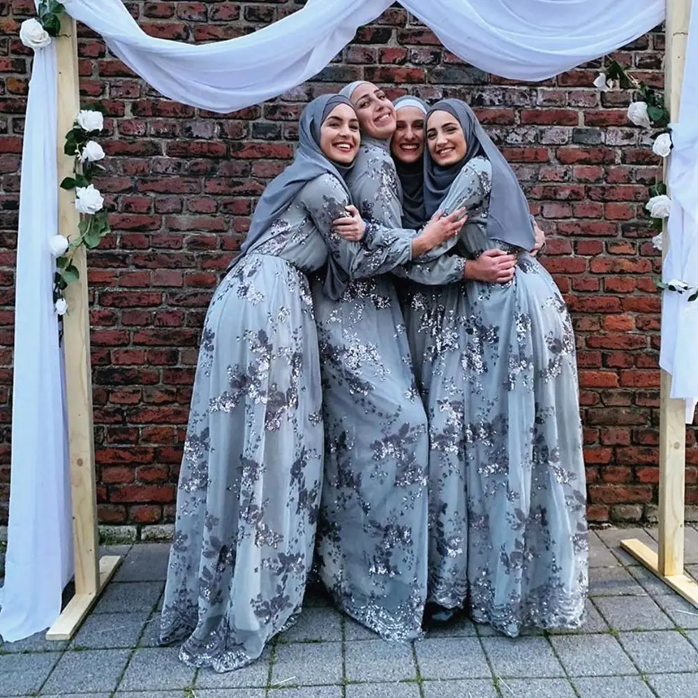 Luxury Muslim Embroidery Abaya Lace Sequins Full Dresses Cardigan KimonoLong Robe Gowns Jubah Middle East Eid Ramadan Islamic