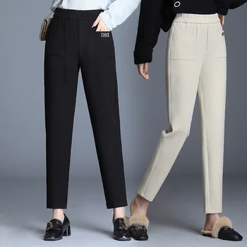

High waist pants womens clothing plus size Loose Harem Pants corduroy Casual Ankle-Length trousers 2020 new spring Office Lady