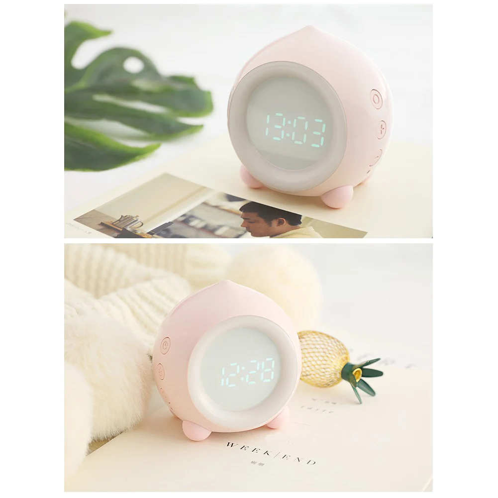 Multifunctional LED Smart Alarm Clock 7 Colors Changing Digital Table Clock with Night Light for Children Kids Friends Gifts