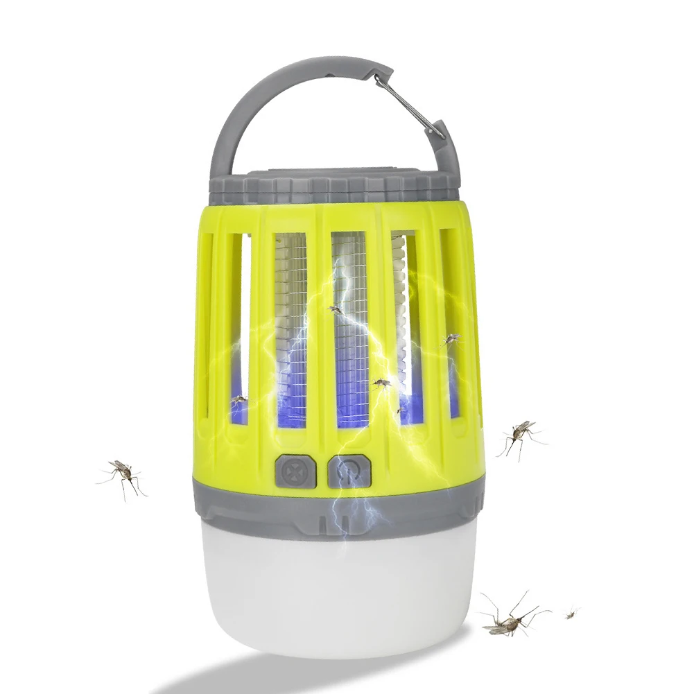 2 в 1 водонепроницаемый Mosquito Killer USB перезаряжаемая лампа 3 режима светодиодный светильник анти Москит, жук, насекомое убийца для кемпинга на открытом воздухе