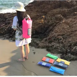 Дорожная сумка для водного спорта сумки для рафтинга Водонепроницаемый сухой мешок с плоской подошвой, уличные пляжные двойные плечевые