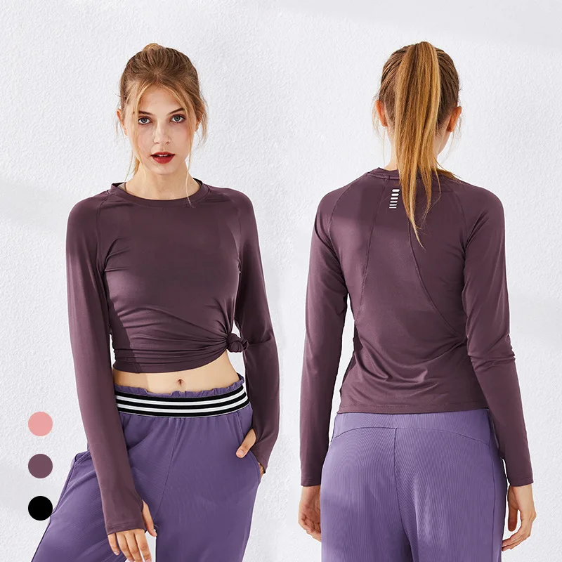 Беговая футболка для бега спортивная одежда 2019 топы Спортивные женские длинный