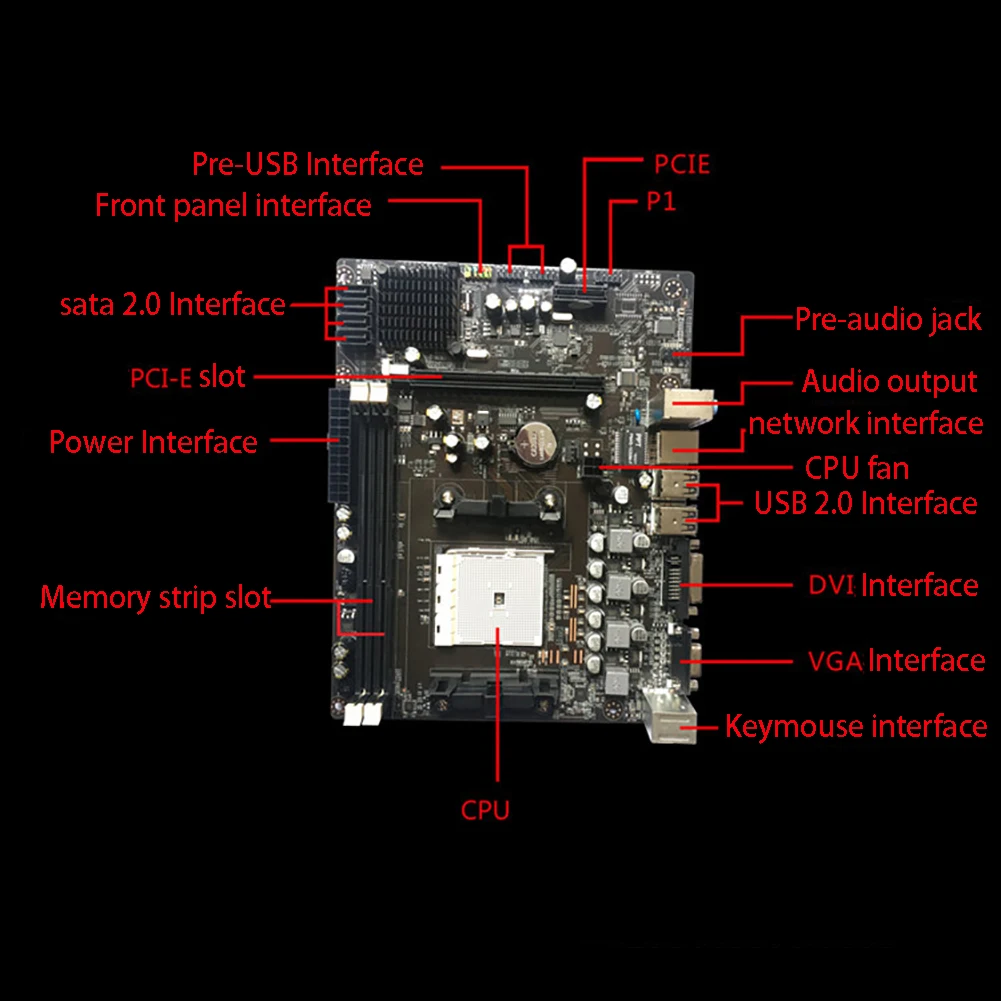 DDR3 компоненты PCI Материнская плата A55 аксессуары LGA1366 USB 2,0 SATA II Простая установка компьютера RJ45 интерфейс