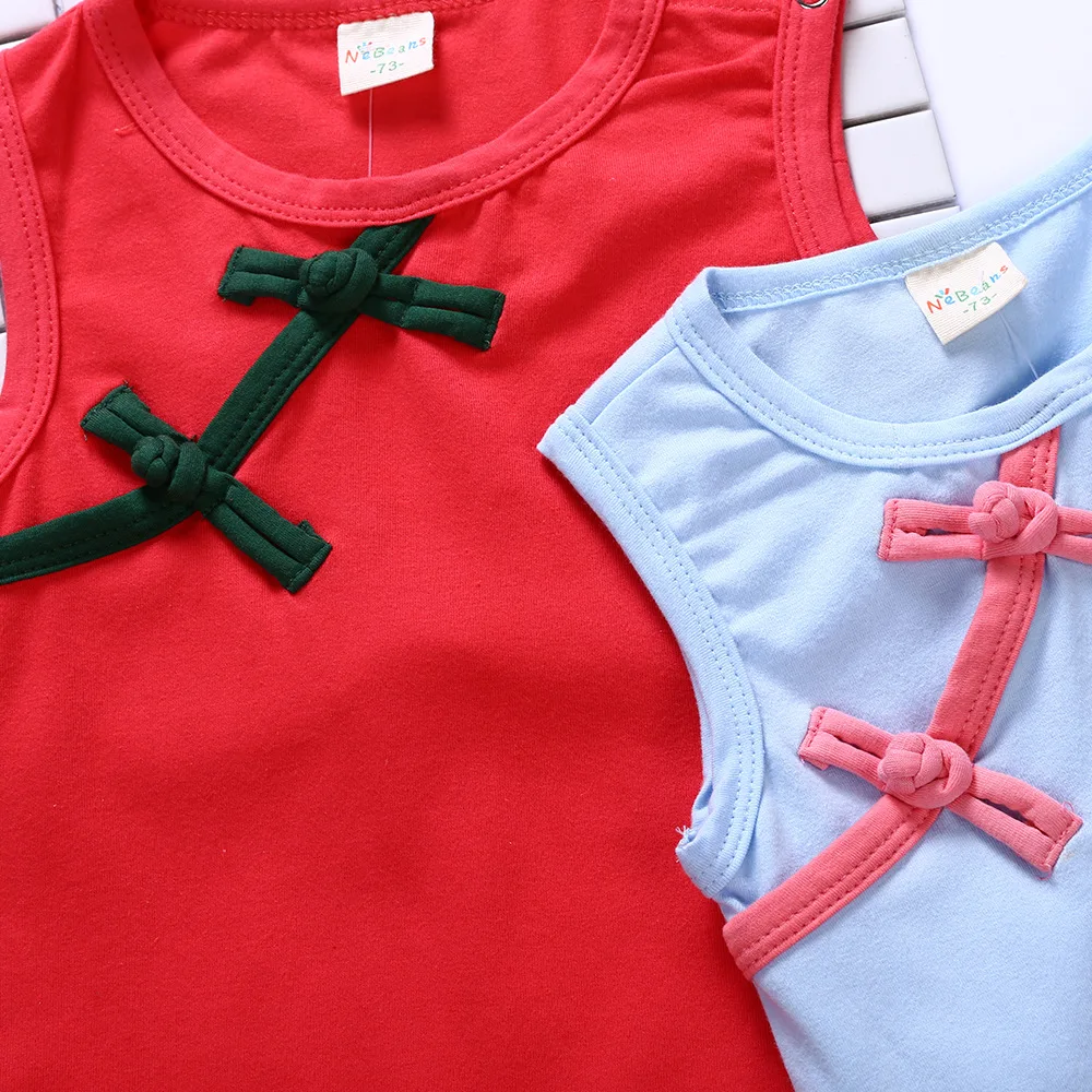 Детские комбинезоны; китайский Cheongsam; комплект одежды для девочек; летняя одежда для маленьких мальчиков; хлопковые детские комбинезоны без рукавов для новорожденных; праздничная одежда