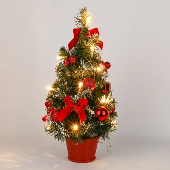 

15/20/30/40CM Table LED Christmas Tree Nightlight Decoration Light Pine Tree Mini Xmas Tree Christmas Decoration New Year Gift