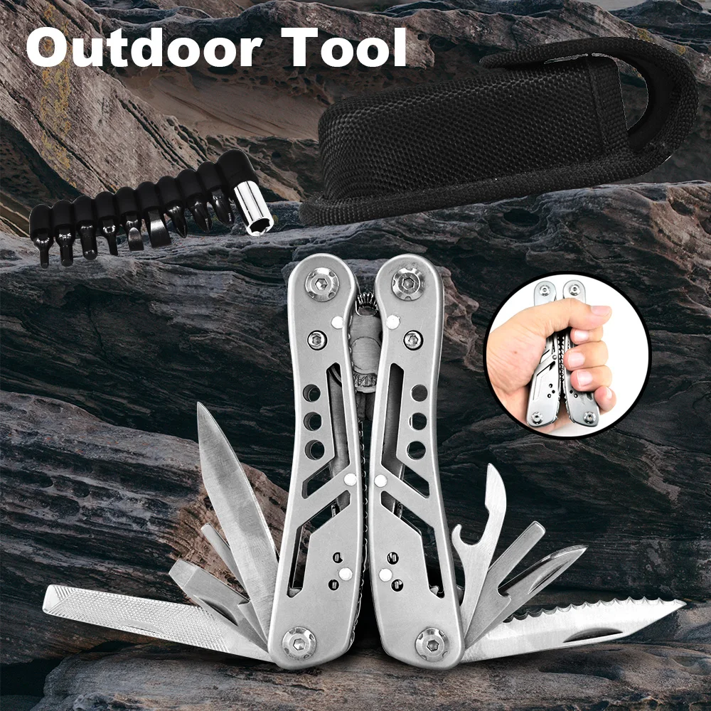 KSHIELD Multi Функция EDC ручной складной нож щипцы для наращивания волос шланг MT-6252 Alicate Универсальный 24 в 1 комбинации Multytool плоскогубцы