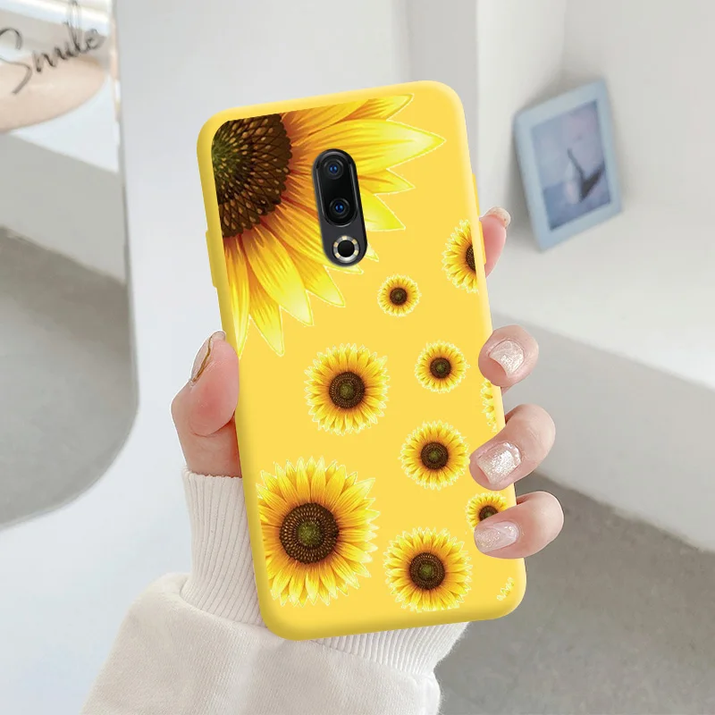 For Meizu 16 Protective Shell Silicone Soft Shell Phone Case Candy Color Case Fashion Silicone Color Chrysanthemum meizu phone case with stones Cases For Meizu