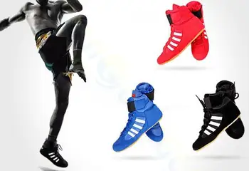

men women professional boxing wrestling shoes rubber outsole breathable combat shoe sneakers Martial arts training shoes