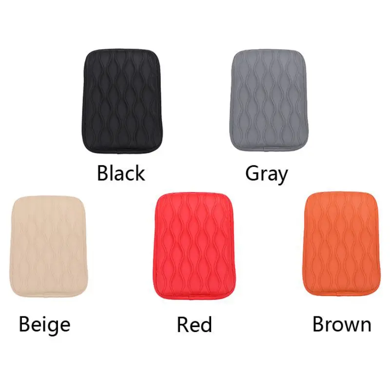 Luxury Universal Waterproof Soft PU Leather Non Slip Car Armrest Pad Anti-scratch Cushion Wear-Resistant Center Console