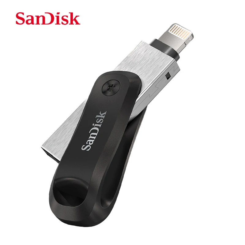 SanDisk SDIX60N двухцелевой поворотный USB3.0 флэш-накопитель 128GB 256GB металлический U накопитель OTG разъем Lightning для iPhone/iPad/PC
