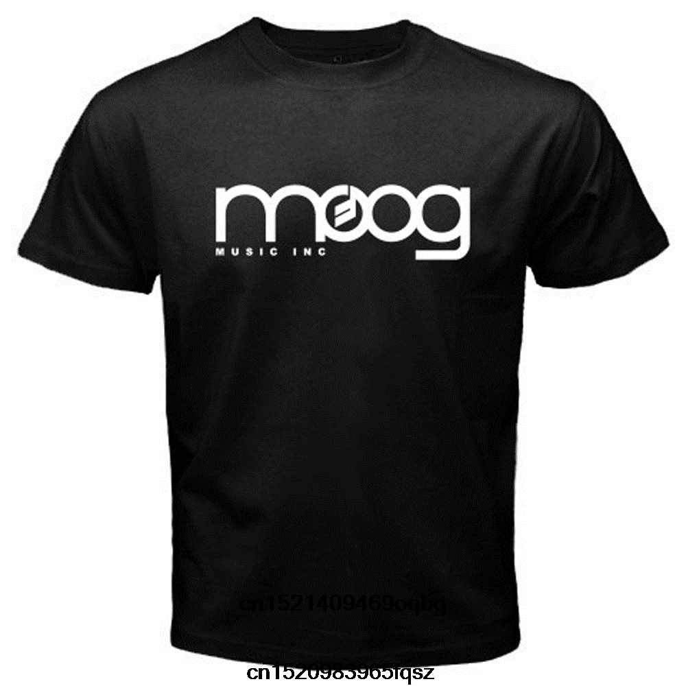 Moog Synthesizer Music Logo Black T-Shirt Size S M L XL 2XL 3XL O-Neck T Shirt Harajuku Tops Tees Chinese Style | Мужская одежда