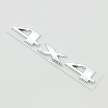 

Decorative 4X4 Car emblem Exterior Set Fender Silver Truck Nameplate Badge ABS