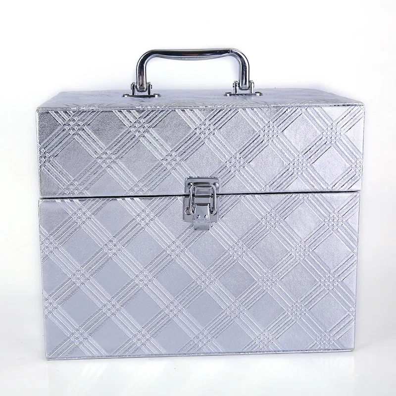 Южная Корея Высококачественная шесть открытых ручных коробок для макияжа Профессиональный набор инструментов для макияжа Портативная сумка для макияжа Дорожная Коллекционная сумка