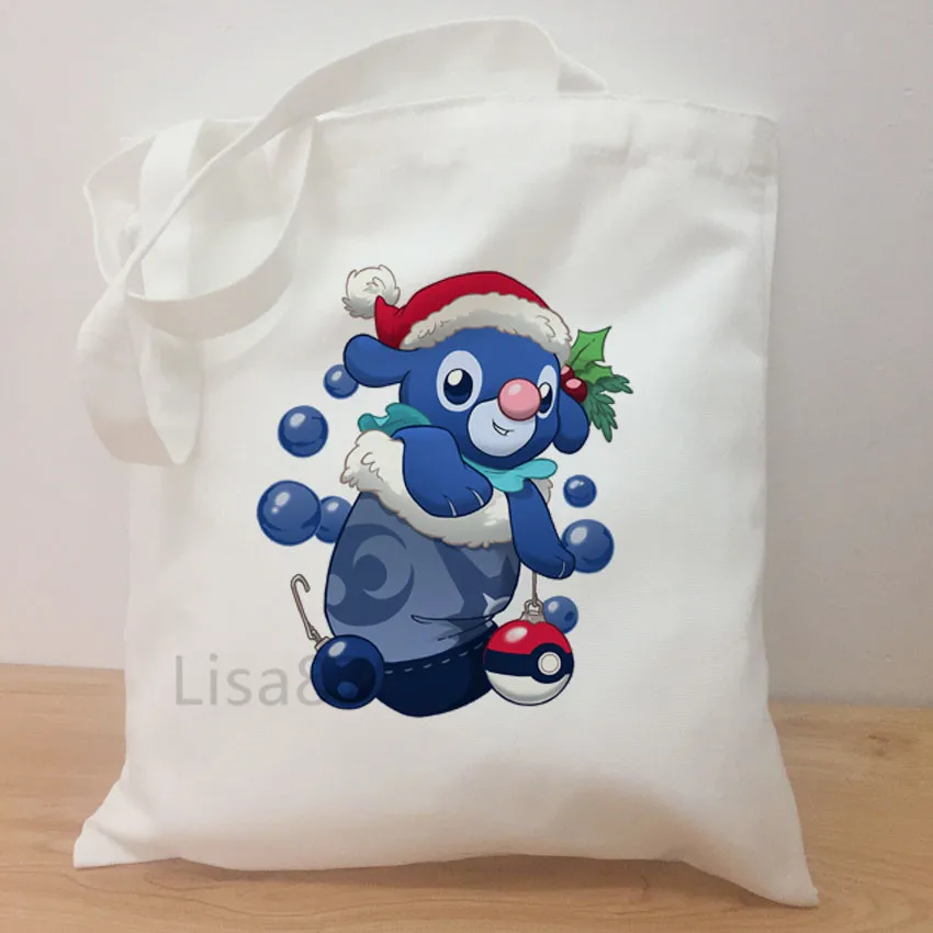 Merry Christmas Casual shoulder shopping bag Toothless print girls hand bag women Tote Bag For Women Tumblr Shopper Bags