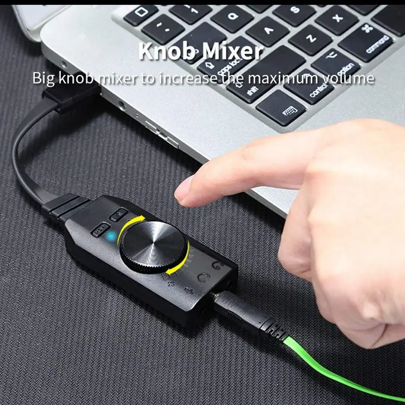 Аудио Usb интерфейс Виртуальный 7,1 канальный аудио Usb адаптер Звуковая карта адаптер 3,5 мм микрофон и аудио свободный диск один ключ 7,1 CH EMC C