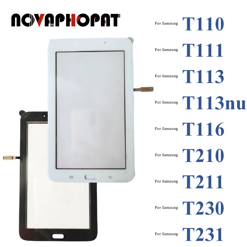 

10 шт. черный/белый датчик для Samsung Galaxy Tab 3 Lite T111 T110 T116 T113 T210 T211 T230 T231 сенсорный экран дигитайзер панель