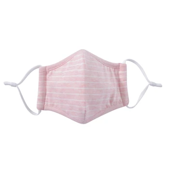 

2 Pcs/1 Set Adjustable Solid Cotton Masks Daily Respirator Keep Warm Cotton Striped Mask Simple Pattern Anti Dust Mouth Mask