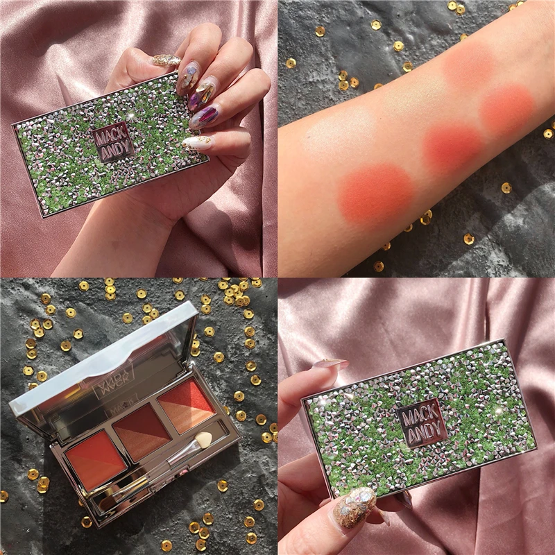Палитра теней для век Earth Makeup 6 цветов, светлые румяна, пигментированные мерцающие матовые блестящие тени для век, палитра для макияжа