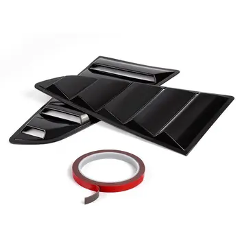 

PP Ingot Silver Side Window Louvers GT Style Quarter Side Window Scoop Louvers For for Mustang 2015-2017