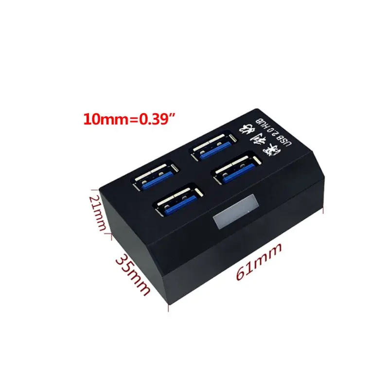 Высокоскоростной 4 порта несколько USB 2,0 концентратор USB разветвитель адаптер для ПК компьютер Ноутбук Аксессуары для планшетов