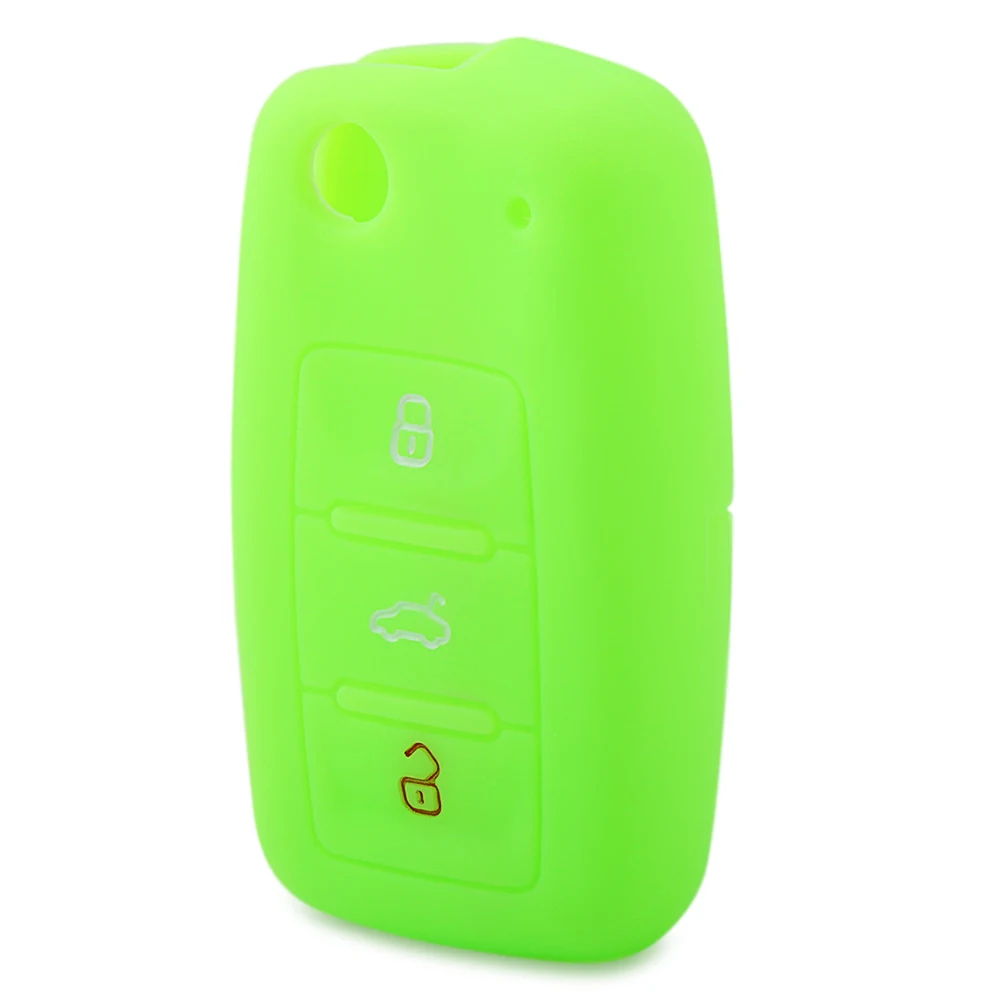 3 кнопки силиконовый чехол для ключей автомобиля для VW Golf Bora Jetta POLO GOLF Passat для Skoda Octavia A5 Fabia для сиденья Ibiza Leon