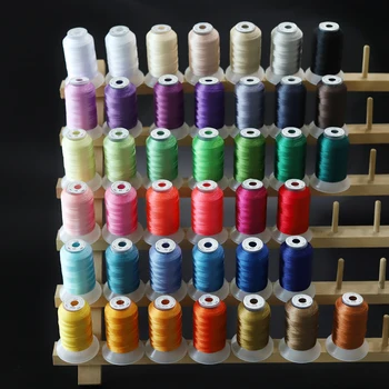 

40wt 40 Different Brother Colors Premium Quality Polyester Machine Embroidery Thread 40WT 120D/2 500 meters Mini Cone Home Hobby