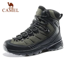 CAMEL Outdoor Trekking Shoes Men Waterproof Non-slip Hiking Shoes Winter Warm Men Army Tactical Combat Military Boots New