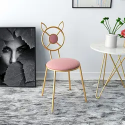 Скандинавский роскошный стул для столовой туалетный столик стул Железный художественный современный простой кухонный домашний кофе в