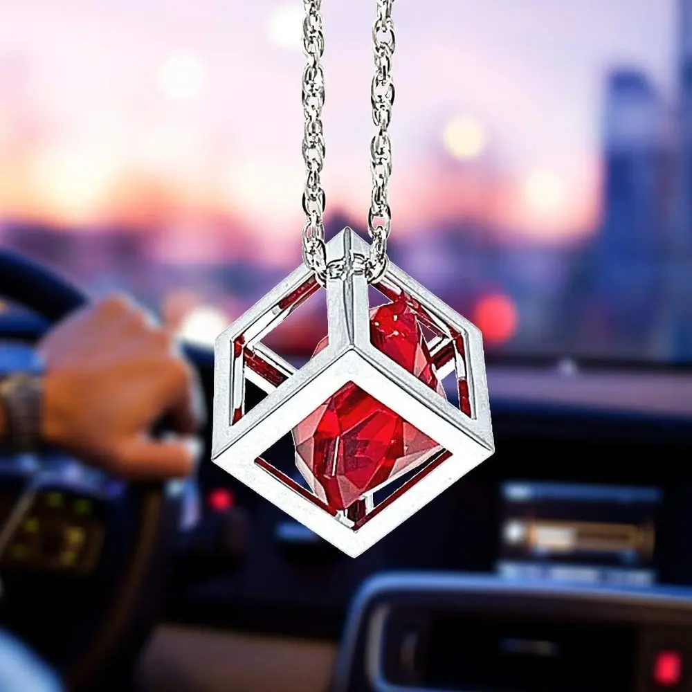 Acchiappasole A Fiore Di Cristallo Colorato Da Appendere Allo Specchietto Retrovisore Dell'Auto - Decorazione Interni Auto E Casa, Lunghezza 15 Cm - 3