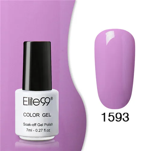 1593 Fuchsia Pink Elite99 личная гигиена лак 7 мл свежий красочный лак для ногтей нужна лампа праймер долговечный светодиодный гель для наращивания ногтей - Цвет: 1593 Fuchsia Pink